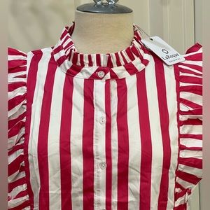 LaRoque Ruthie Ruffle Top, Candy Stripe Boutique NWT Medium